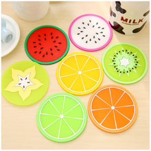 Load image into Gallery viewer, Hot Coaster Fruit Shape Silicone Cup Pad Slip Insulation Pad Cup Mat Pad Hot Drink Holder 5PCS