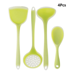 10Pcs/set Silicone Nonstick Baking Cookware Set Household Kitchen Cooking Tools Cooking Utensils Gadgets Red/Black