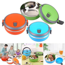 Load image into Gallery viewer, Stainless Steel Thermal Insulated Lunch Box Bento Food Container for Kids Student Picnic Lunch Box Dinnerware Sets